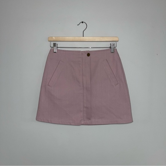 Pinkyotto Mini Skirt Women's Size Small Pink Dusty‎ Rose High-Waisted New York - Picture 2 of 6